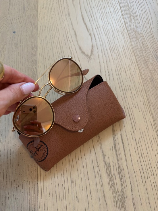 Ray-Ban Gold Frame BrowN sunglasses main image 7